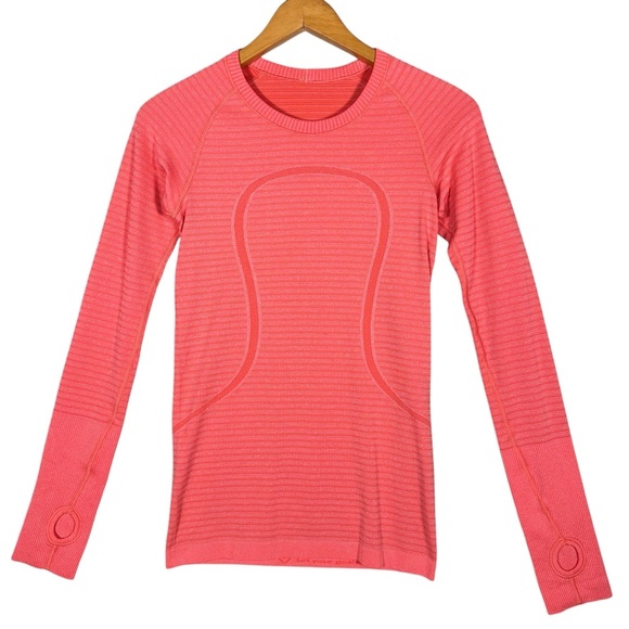 LULULEMON Swiftly Tech Long Sleeve Crew in Heathered Alarming - Picture 12 of 13